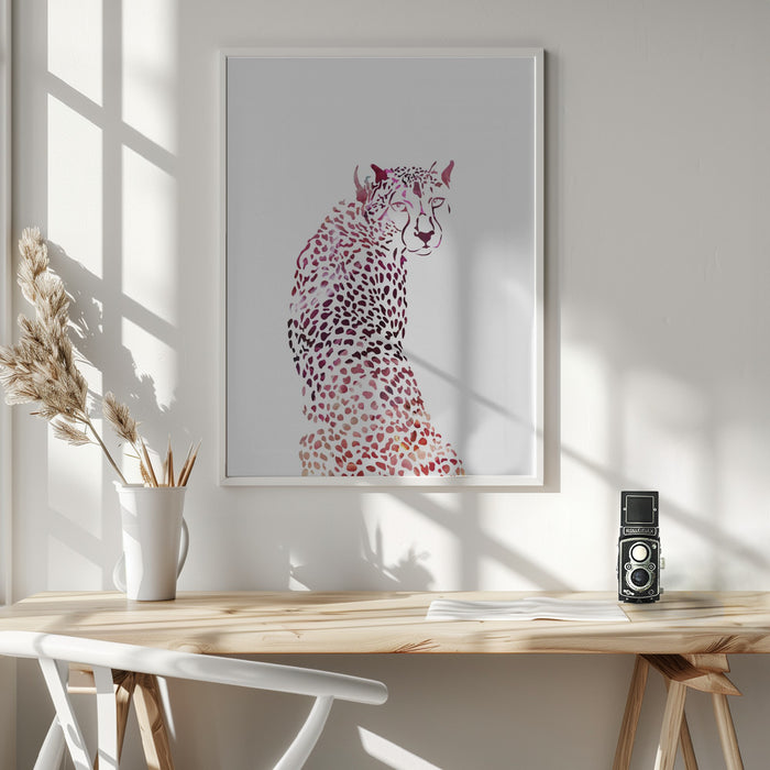 Pink Cheetah Framed Art Wall Decor