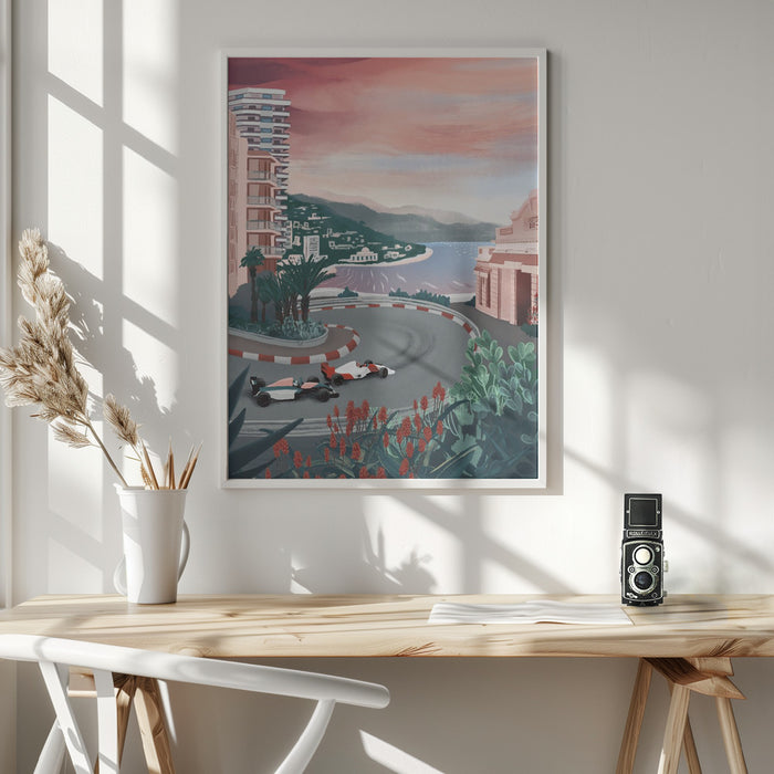 Monaco Circuit Framed Art Wall Decor