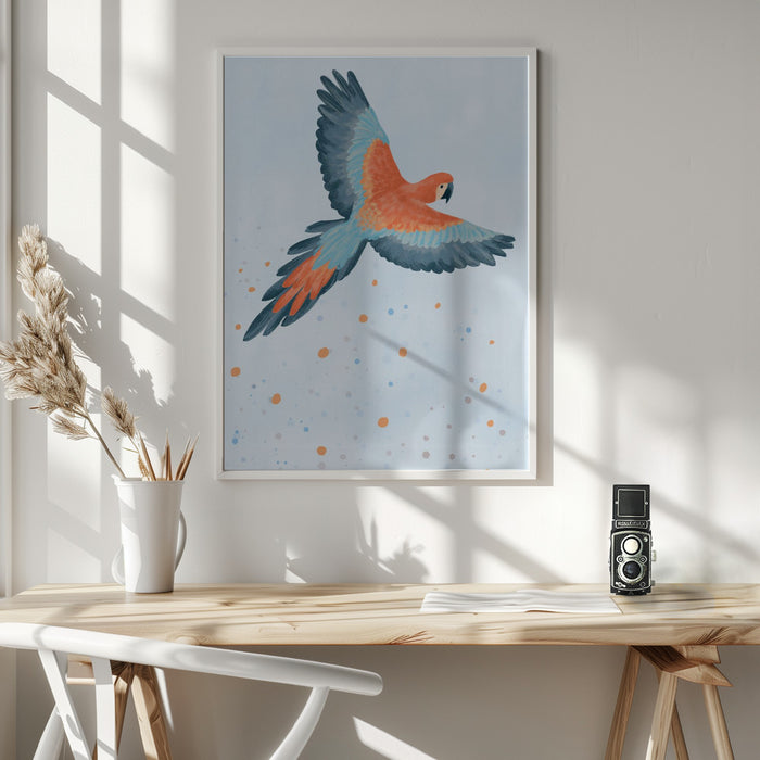 Fly With Me (blue) Framed Art Wall Decor