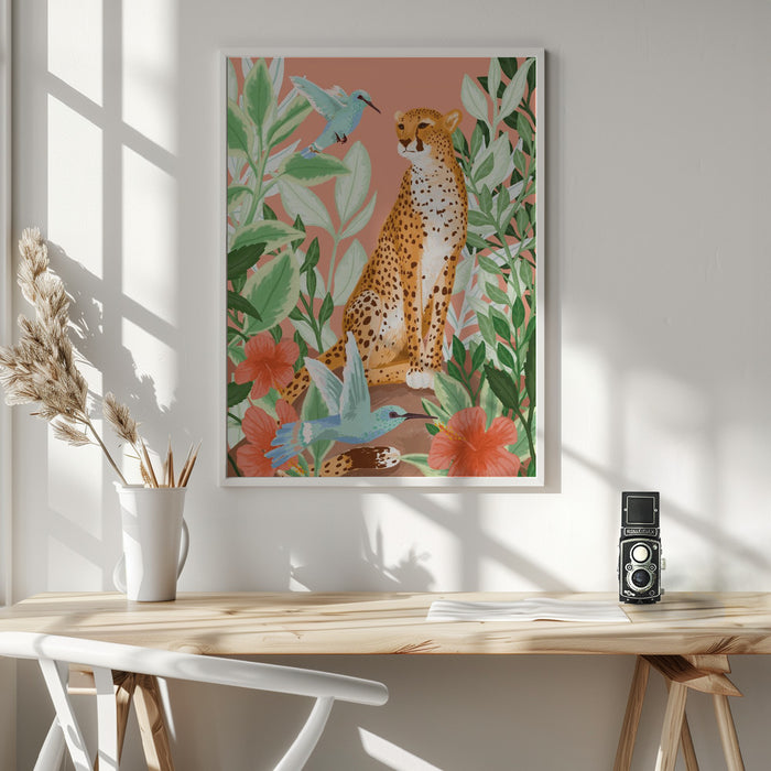 Tropic Cheetah Framed Art Wall Decor