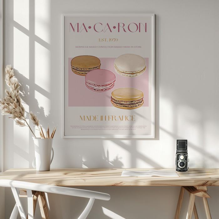 Macaron Print Framed Art Wall Decor