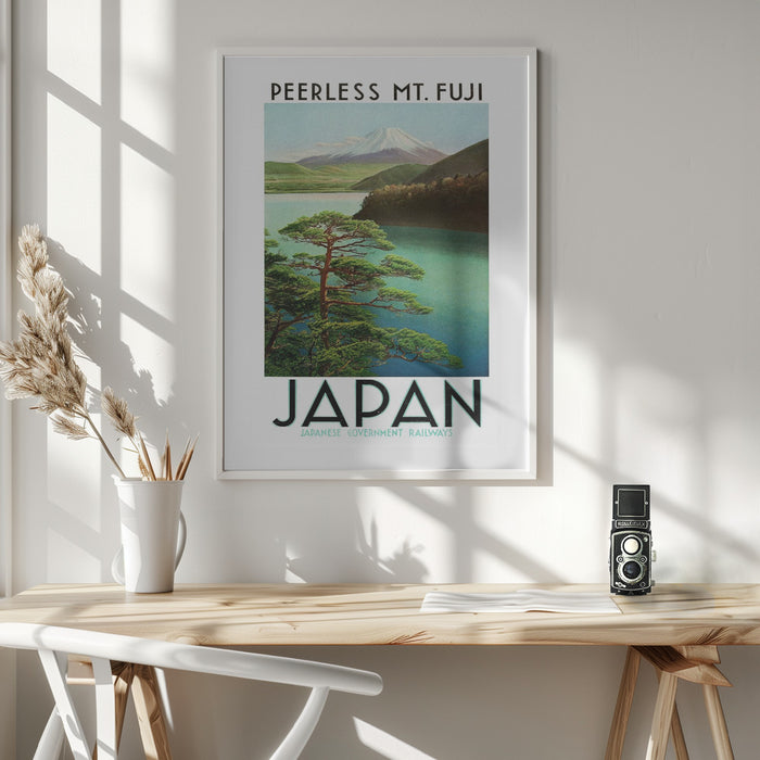 1930s Japan Travel Poster Japanese Government Railways Framed Art Wall Decor