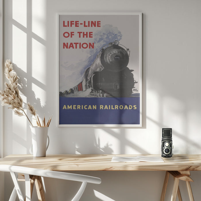 American Railroads - Life line of the nation Framed Art Wall Decor