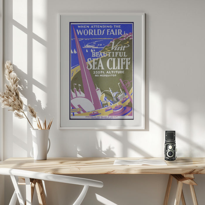 When Attending the Worlds Fair, Visit Beautiful Sea Cliff Framed Art Wall Decor