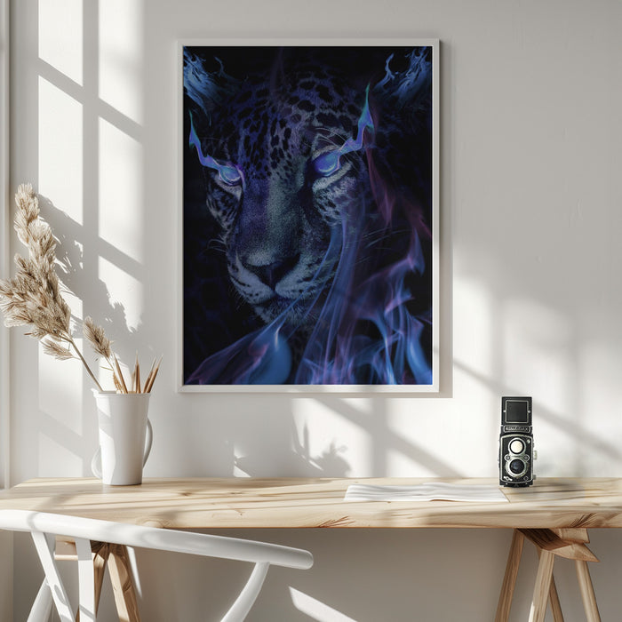 Mystical Tiger Darkness Framed Art Wall Decor