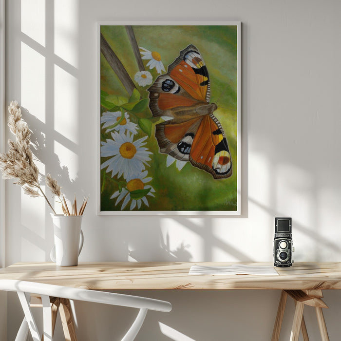 Peacock Butterfly Framed Art Wall Decor