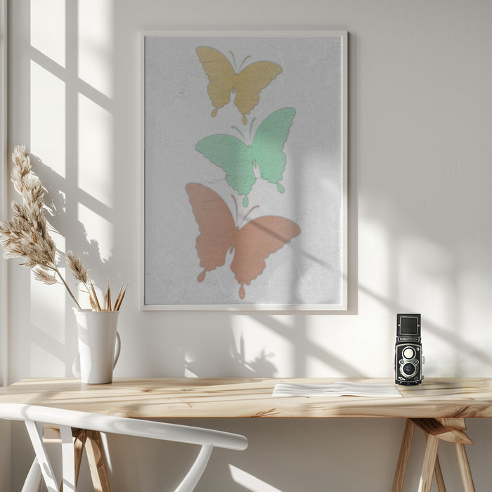 Light Butterflies Framed Art Wall Decor