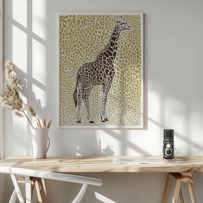 The Majestic Giraffe Framed Art Modern Wall Decor