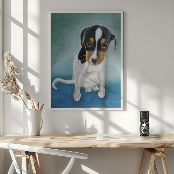 Doe Eyed Puppy Framed Art Wall Decor