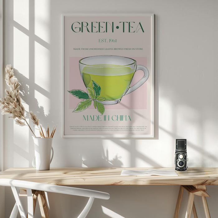 Green Tea Framed Art Wall Decor