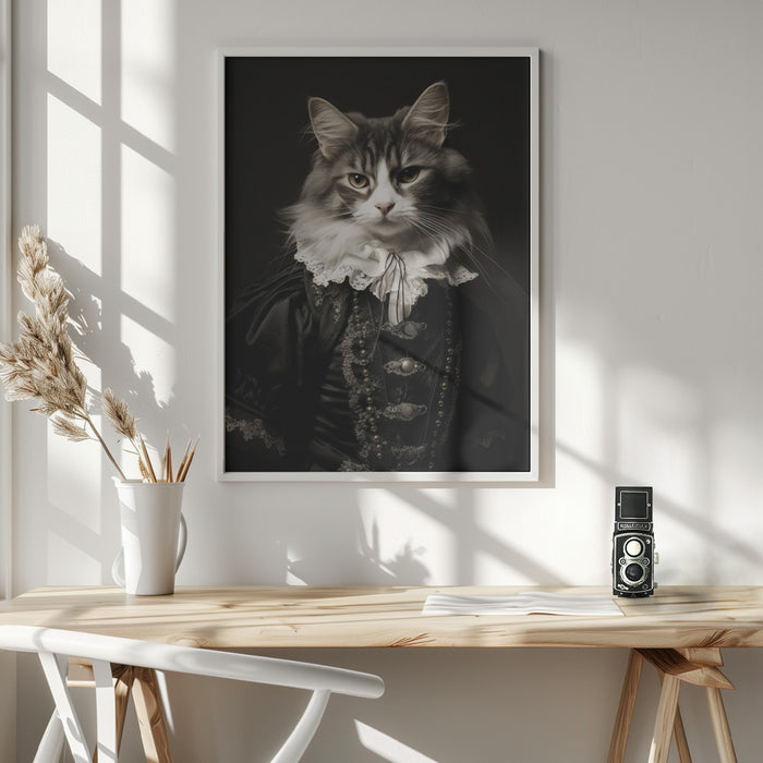 Cat Framed Art Modern Wall Decor