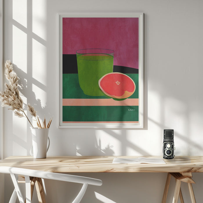 Pink, Little Grapefruit Framed Art Wall Decor