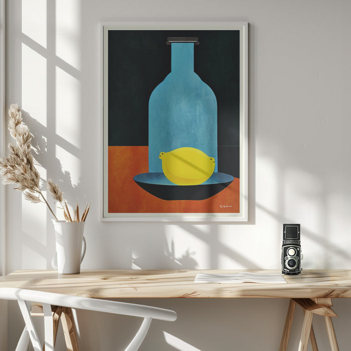 Bottle With (lonesome) Lemon : Skinny Bitch Framed Art Wall Decor