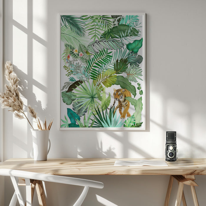 Jungle Tiger 04 Framed Art Wall Decor