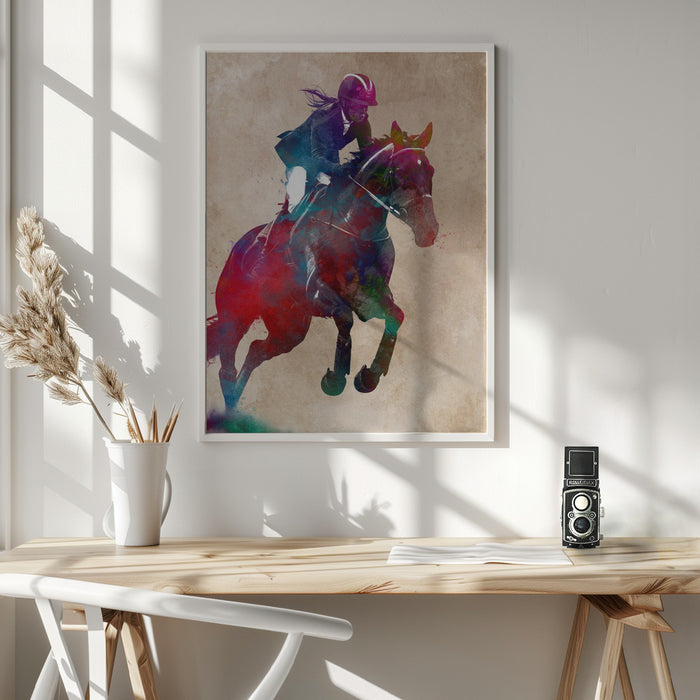 Horse Rider Framed Art Wall Decor