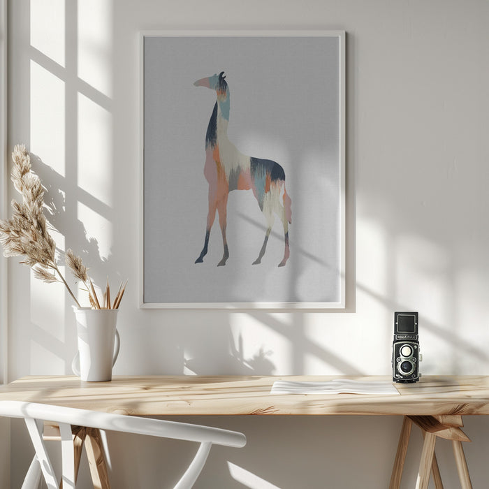 Pastel Giraffe Framed Art Wall Decor