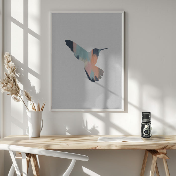 Pastel Hummingbird Ii Framed Art Wall Decor