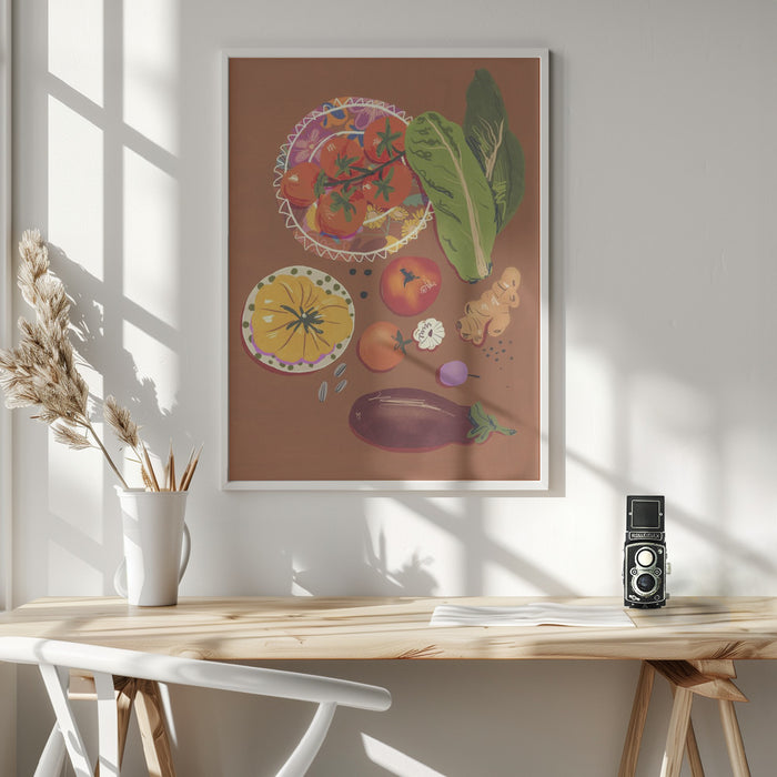 Veggies Framed Art Wall Decor