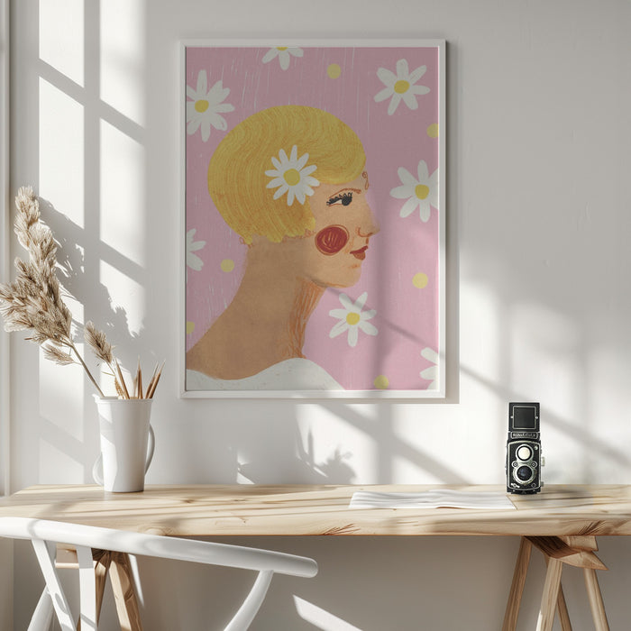 Daisy Framed Art Wall Decor