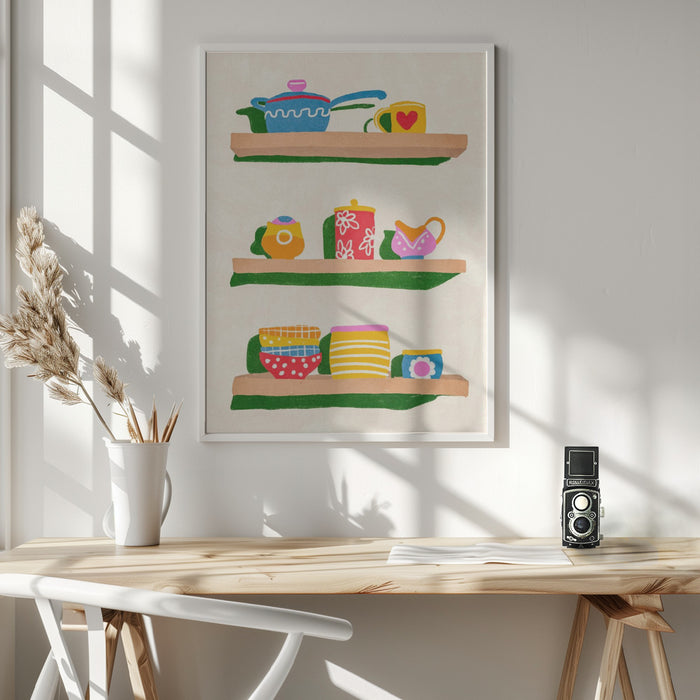 In the kitchen Framed Art Wall Decor