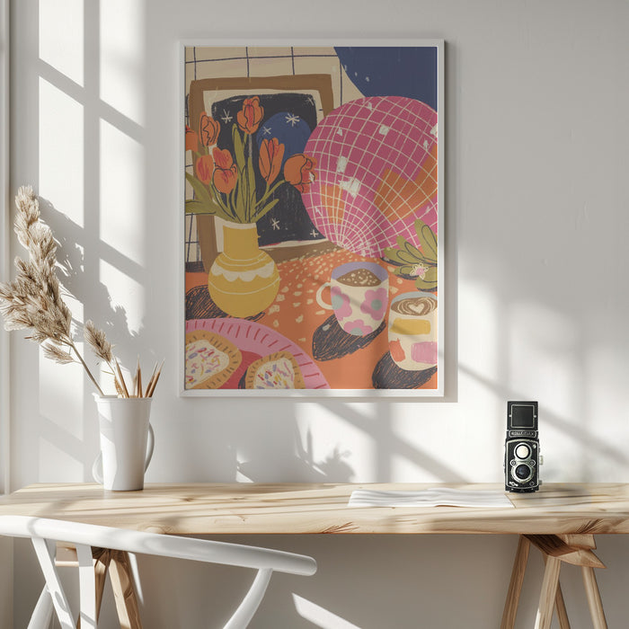 Disco tea II Framed Art Wall Decor