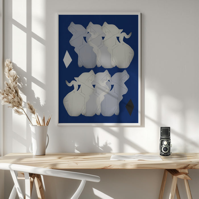 Cats Like Diamond Framed Art Wall Decor