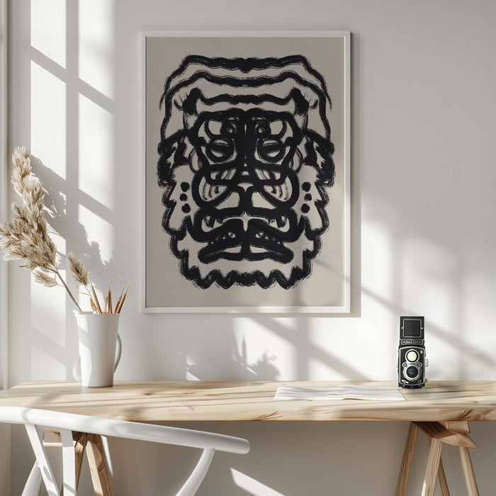 Tiger Totem Portrait Framed Art Wall Decor