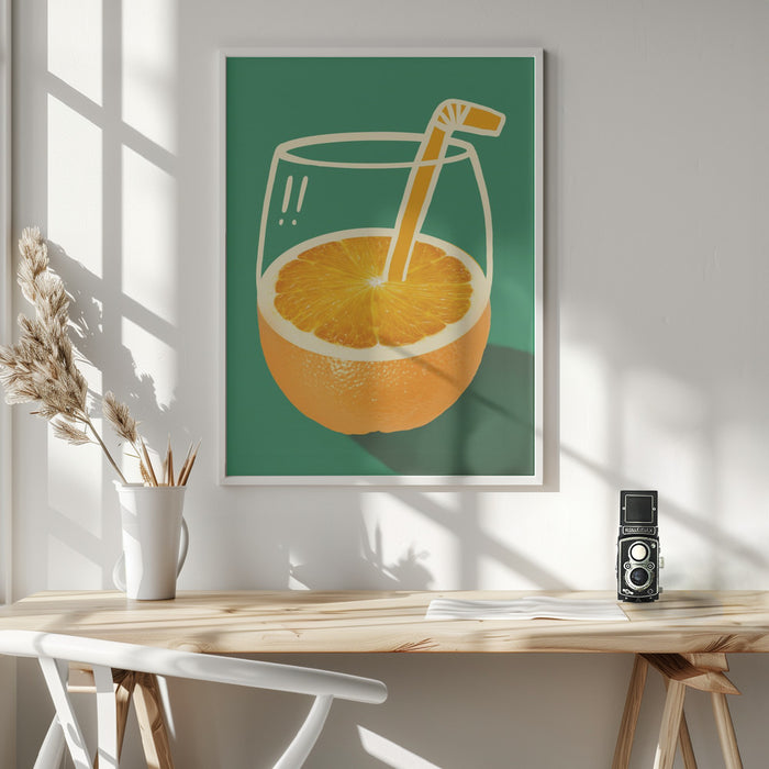 Orange juice Framed Art Wall Decor