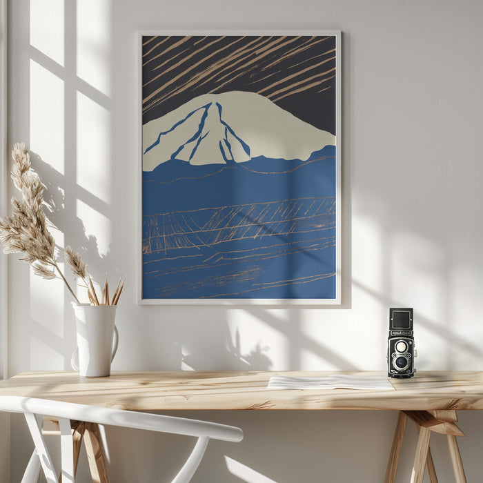 Snowy peak 02 Framed Art Wall Decor