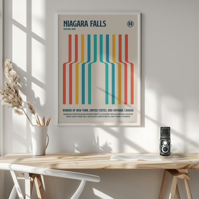 Niagara Falls National Park Travel Poster Framed Art Wall Decor