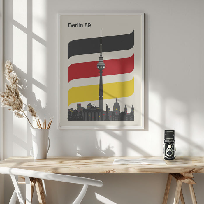 Berlin Retro Travel Print Framed Art Wall Decor