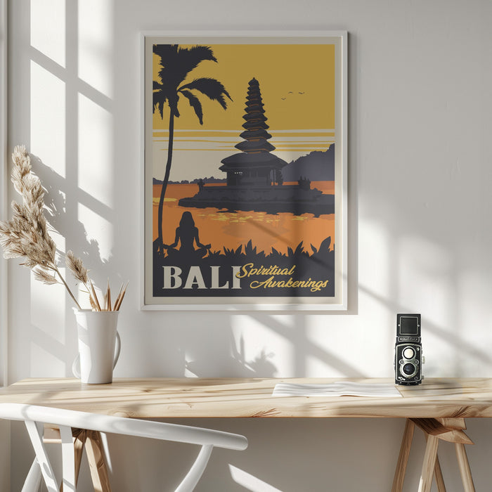 Bali Travel Print Framed Art Wall Decor