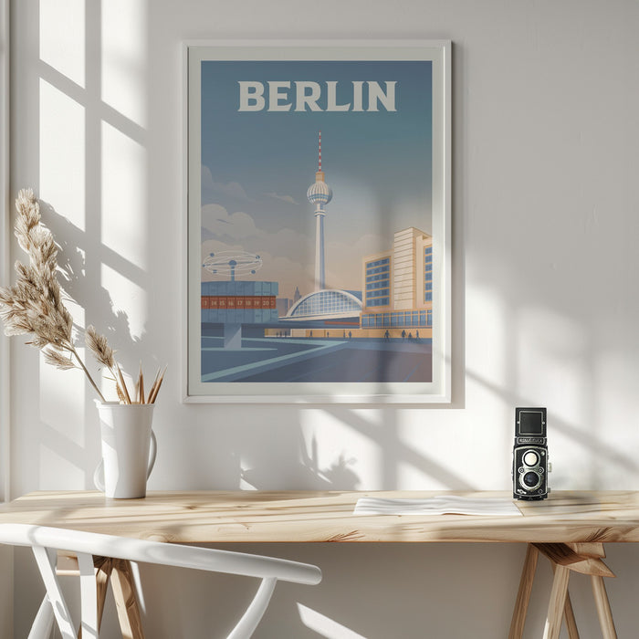 Berlin Cityscape Travel Print Framed Art Wall Decor