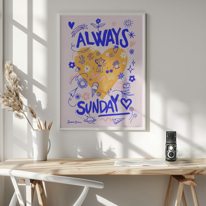 Always Sunday Framed Art Wall Decor