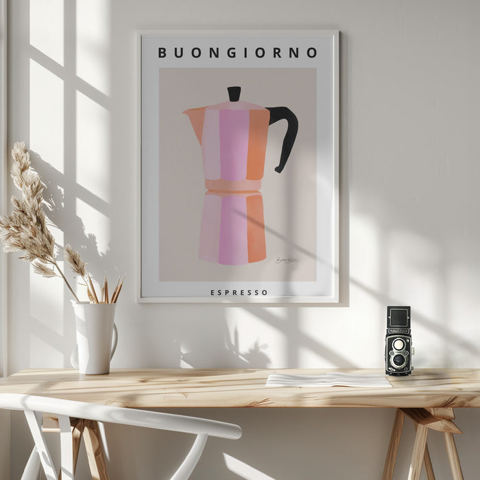 Buongiorno Espresso Framed Art Wall Decor