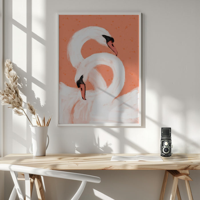 Swans Framed Art Wall Decor