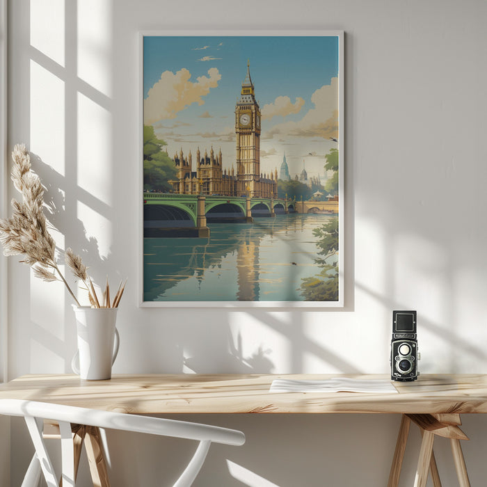 View of London Framed Art Wall Decor