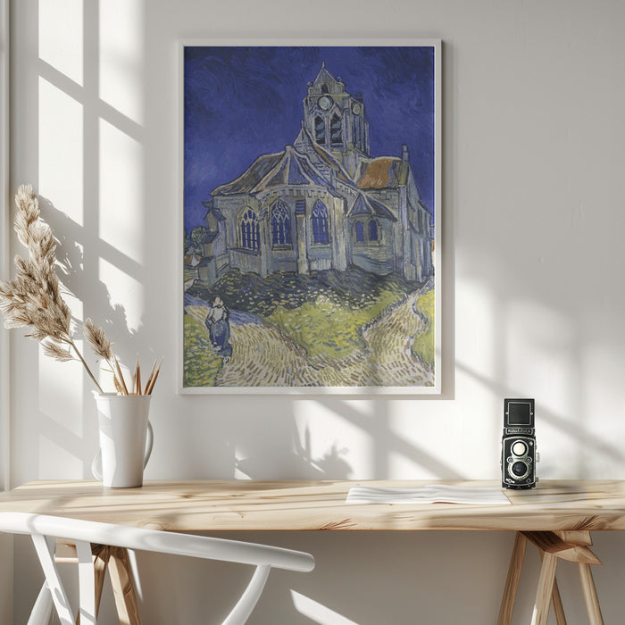 Vincent Van Gogh's the Church At Auvers (1890) Framed Art Wall Decor