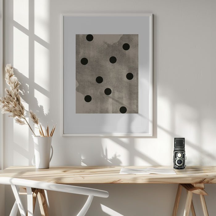 Retro Dots No.3 Framed Art Wall Decor