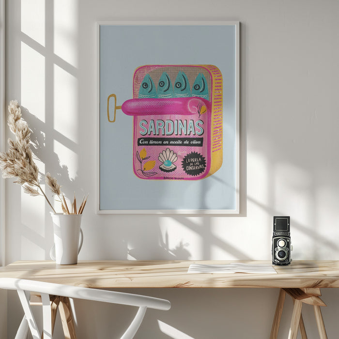 Sardines Tin Can Framed Art Wall Decor