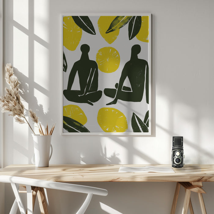 Lemon Day Framed Art Wall Decor