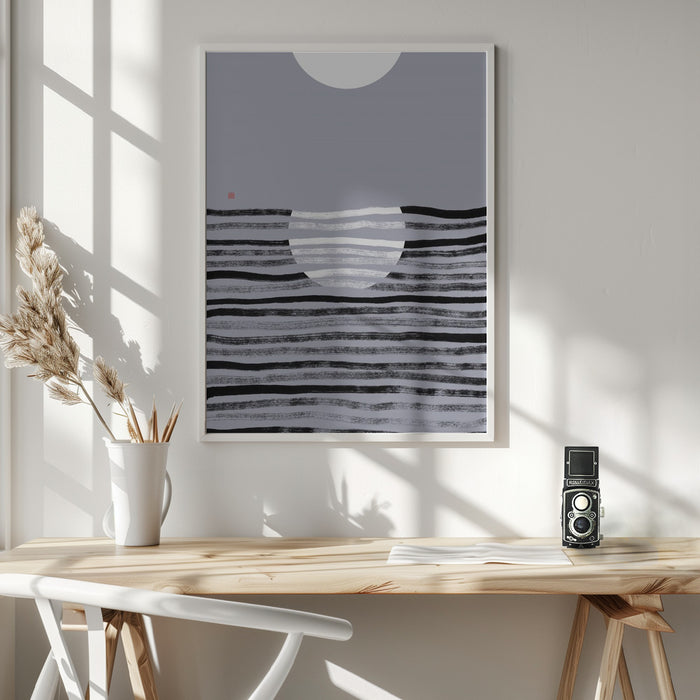 Hidden Moon N°2 | Reflection Framed Art Wall Decor