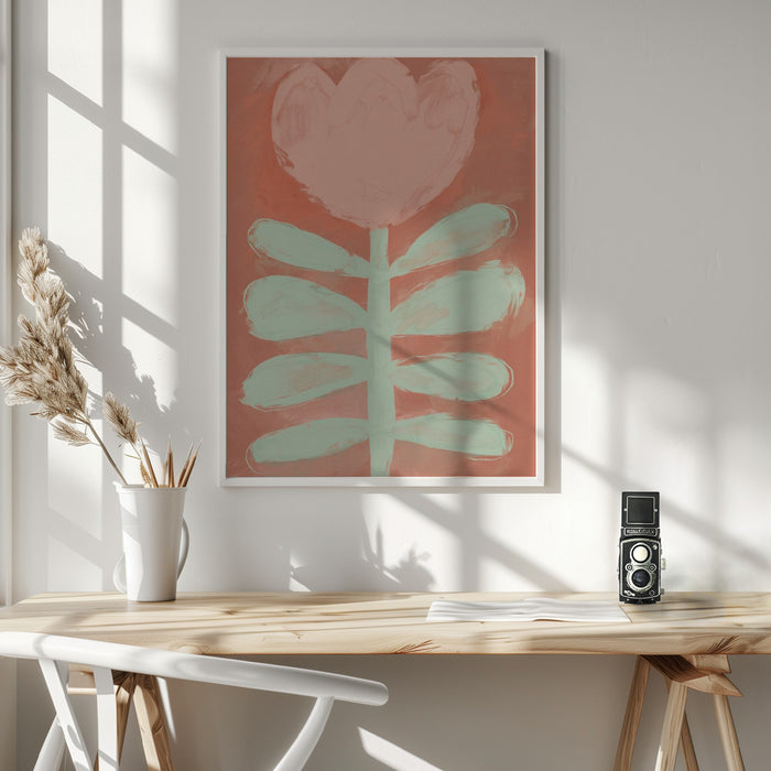 Pastel Flower Framed Art Wall Decor