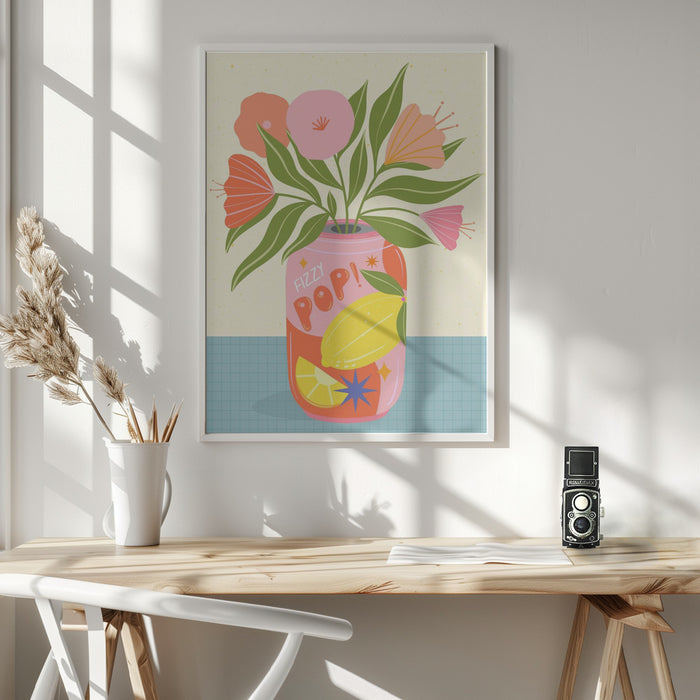 Flowers in Can Framed Art Wall Decor