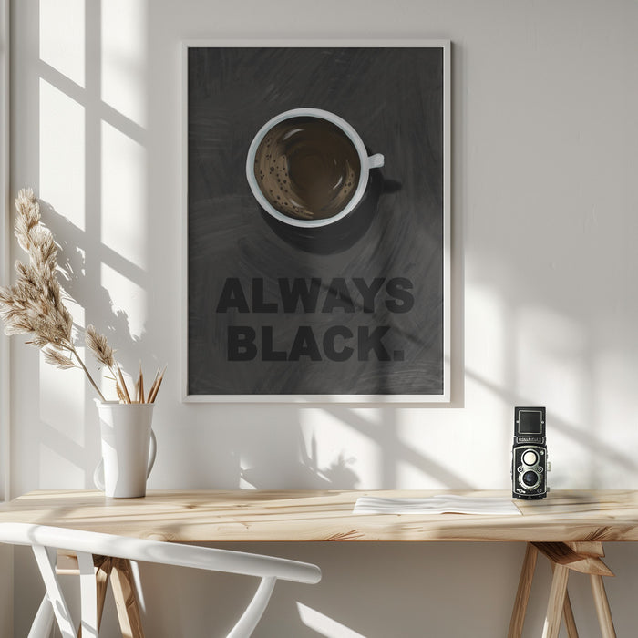 Black Coffee Framed Art Wall Decor