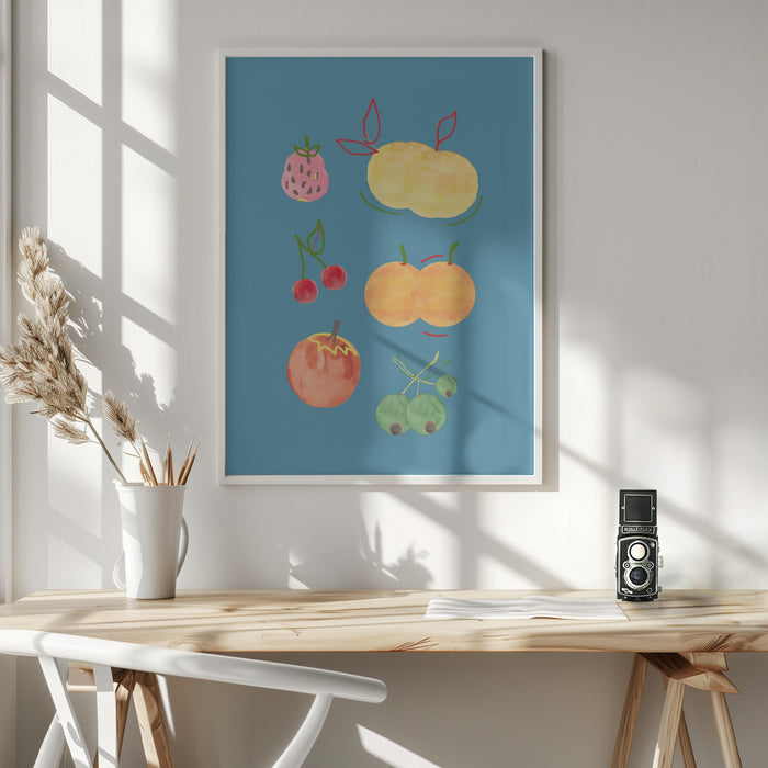 Fruit Fiesta 02 Framed Art Modern Wall Decor