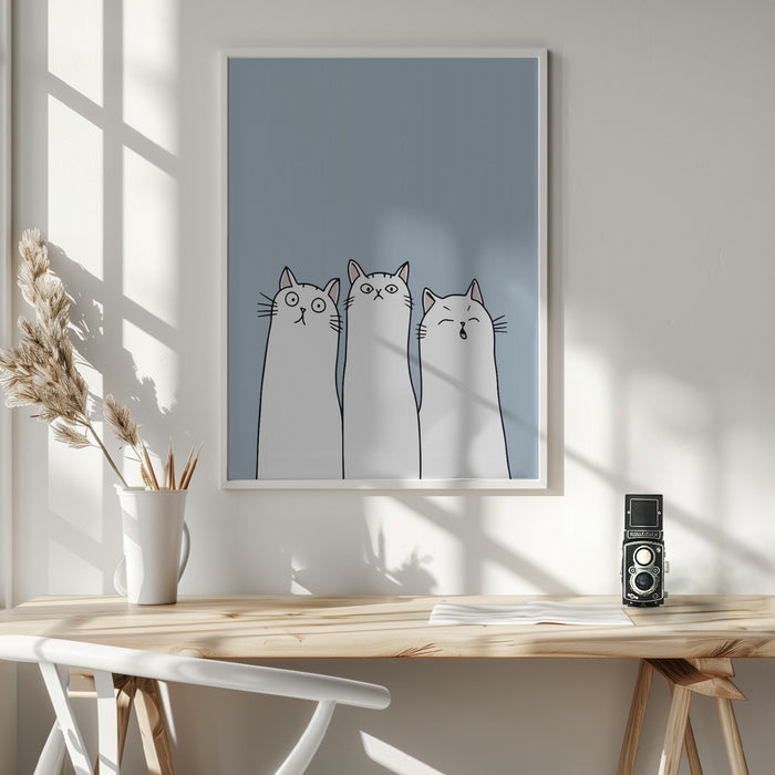 The Cats Framed Art Modern Wall Decor