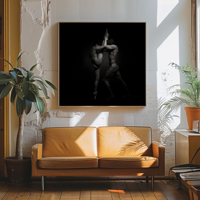 The dancers - 1348 Square Canvas Art Print