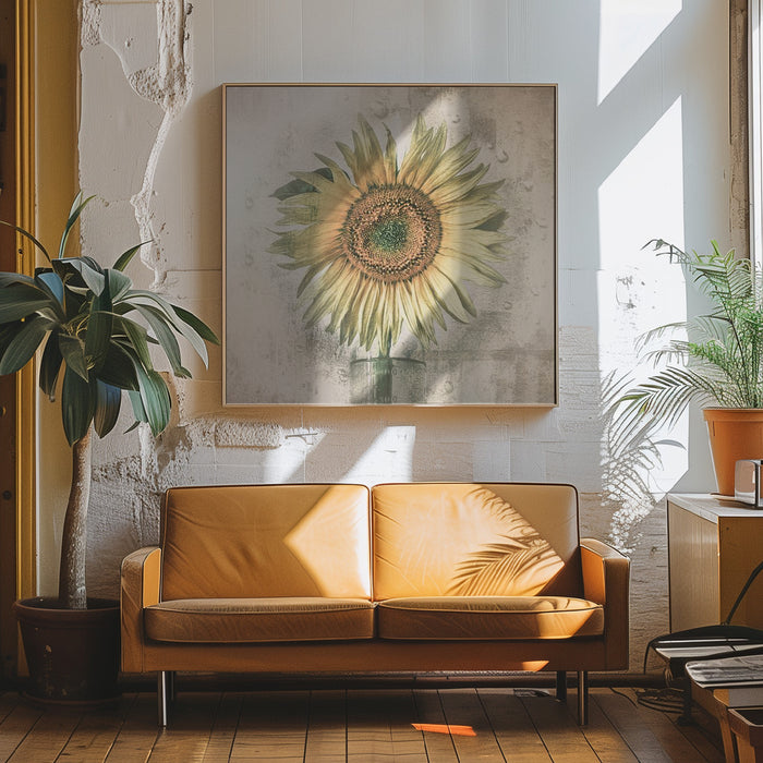 sunflower Square Canvas Art Print