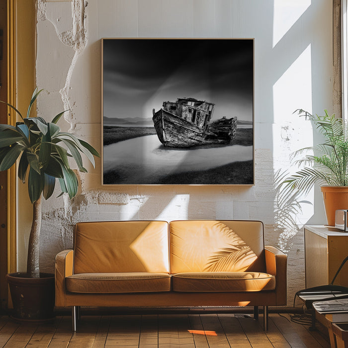 Dangerous Sea Square Canvas Art Print